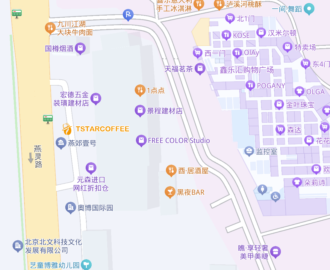 TstarCoffee超级旗舰店地图位置